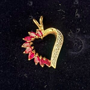 Heart pendant- chain not included